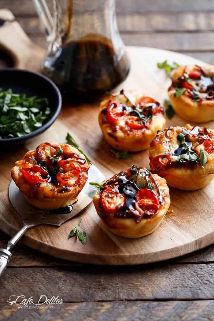 Easy Mini Caprese Deep Dish Pizzas: Store-Bought Dough Secret